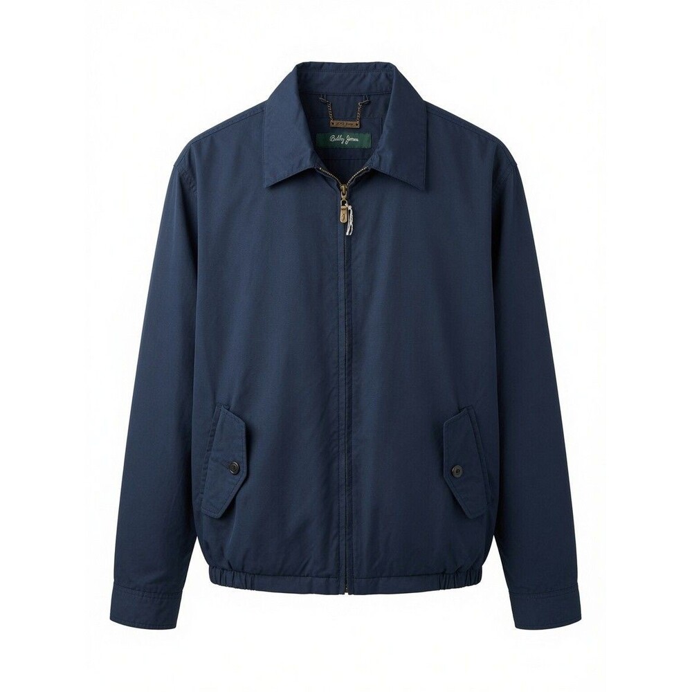 Vtg 90s Y2K Bobby Jones Golf Windbreaker Jacket Mens Sz L Navy Lined Full Zip EU